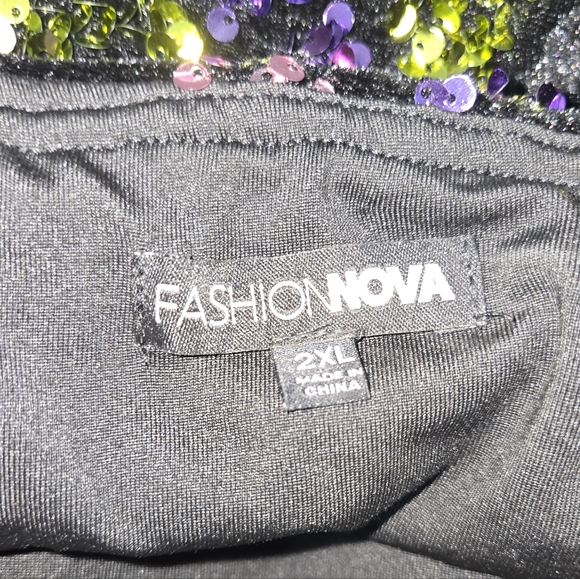 Fashion Nova Women's 2X Cleo Sequin Bubble Mini Dress - Picture 8 of 11